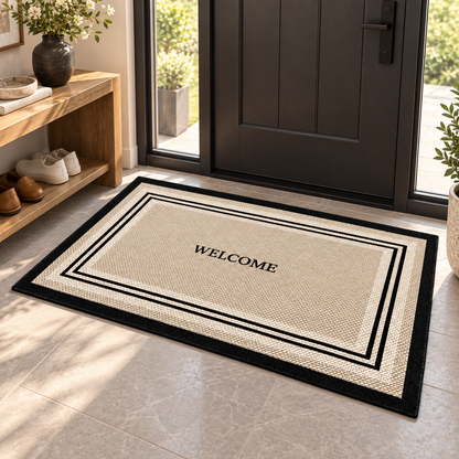 Minimalist Welcome Entryway Mat – Non-Slip Indoor Door Rug